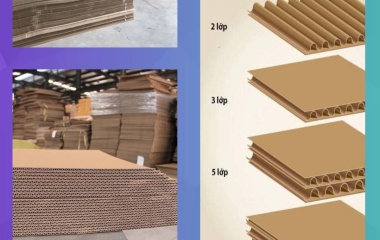 Xưởng sản xuất tấm carton 3 lớp, 5 lớp, 7 lớp theo kích thước yêu cầu