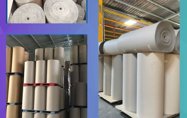 Cuộn carton 2 lớp giá sỉ cho xưởng gỗ và kho hàng