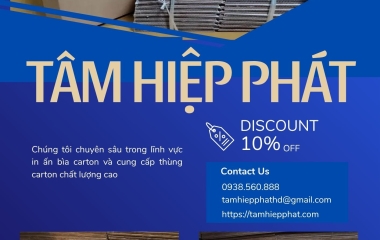 Quy trình đặt in Flexo thùng carton 3-5-7 lớp tại Tâm Hiệp Phát