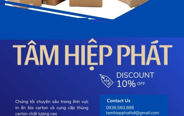 Quy trình đặt làm thùng carton theo kích thước yêu cầu tại Tâm Hiệp Phát